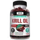 Kaya Naturals - Antarktisz Krill olaj 500 mg Omega 3, EPA, DHA, foszfolipidek és asztaxantin kiegészítés - Brain & Health Vitamin - Anti Aging kiegészítés - 30 Count Softgels