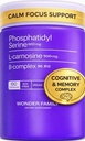 Foszfatidilszerin 600 mg L- Carnosine 500 mg + B6, B12 & Folate - Non- Soy Sunflower Lecithin PS Complex - Plant- Based, Non- GMO - Támogatja a kognitív funkciót, Cell Membrane Integrity - 60 kapszula