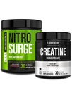 Jacked Factory NITROSURGE pre- edzés kiegészítés - Intenzív szivattyúk (30 adag, görögdinnye) és kreatin-monohidrát por az izmok növekedéséhez (30 adag, ízesítetlen)