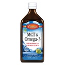 Carlson - MCT & Omega3, 1480 mg Omega - 3s, 9200 mg MCT, Keto- Friendly, Capric & Capric Acids, Energy Production, Fat Metabolisation, Lemon- Lime, 500 ml (16,9 Fl Oz)
