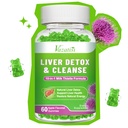 Milk Thistle Gumies felnőtteknek. Máj tisztítás méregtelenítő javító gumik, Milk Thistle kivonat kiegészítése májtámogatás Digesztikus antioxidáns, 60ct Apple Flavor