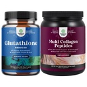Keverék redukált glutation kiegészítés Milk Thistle - 500 mg / Serving Pure L Glutation és Multi Collagen fehérje por - Keto hidrolizált Collagen Peptides Hair Skin & Nails Vitami