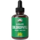 Klorofill folyadék cseppek - Ultra magas tisztaság, alkohol mentes, nem-GMO, glutén szabad folyadék klorofill cseppentő kiegészítés. Vízzel. Belső dezodor + bőrápolás, immunrendszer és emésztőrendszer