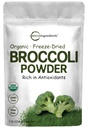 Bio Broccoli Pulver, 1 Pfund, gefriergetrocknet, Enthält natürliches DIM (Diindolylmethan), und reich an Faser und Immun Vitamin C, grüne Superfood für Smoothie & Getränke, Vegan freundlich