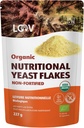 LOOV Organic Non-Formated Nutritional Eastern Flakes - Vegan, Gluten Free, Non-GMO Unformated Nooch - Good Source of Natural B- Vitamins - No additional Salt or Sugar - Resealable Bag, 8 Ounces (227 Gram)