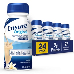 Eredeti vanília táplálkozás shake Fiber With Fiber 124; kis étel csere shake 124; Kész inni szappan 124; 9g fehérje, 27 Vitaminok és ásványi anyagok 124; 8 fl oz - 24 Pack