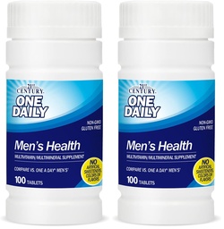 21. Century One Daily Men 's Health Tablets, 100 gróf (2-es csomag)