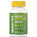 Noor Vitamine Halal Vitamine, Daily Multivitamin, Halal Vitamin für Frauen und Männer, 30 Vitamine & Mineralstoffe, A, B12, C, Eisen, Zink zur Unterstützung der allgemeinen Gesundheit, Non-GMO, Halal Multivitamin (2 Monate Versorgung)