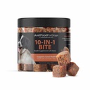 JustFoodForDogs 10- in1 Multifunkciós kiegészítő sajtok kutyák számára, Superfood Blend, Glucosamine, Omega3 Fatty acids, Skin Health, Joint Health, probiotics, Plant- Based, Human Grade - 45 Count