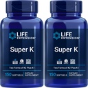 Life Extension Super K, 150 Softgels (2-es csomag) Vitaminokkal K és K2