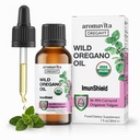 ImunShield Wild Oregano Oil Organic Liquid Drops - Kézzel szedett Oregano 86- 90% Carvacrol Immun- és Emésztési támogatás - Vegan, Non-GMO, Gluten- Free, 1 fl. oz. / 30ml