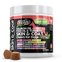 Lazac Omega Omega 3 Halolaj kutyáknak Skin and Coat Supplementary 124; Kutya Collagen Aloe Vera Biotin Keratin Flaxsea Flaxsea Nettle Leaf Sea Kelp Hyaluronic Acid Brewers Élesztő A-vitamin - Kecske