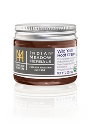 Indian Meadow Herbals Wild Yam Root Cream (2oz) - USDA Certified Organic Balancing Cream for PMS & Menopauza Relief - Estrogen & Progesterone- Free. Kézzel készített US. Woman- owned & Operated since 1994.