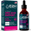 E2H Uric Acid Support Supplement - Tart Cherry and Devil 's Claw - Támogatja az uric Acid Health and Kidney Function Non-GMO - Vegan - 2 Fl Oz