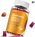 Quercetin Gumies Bromelain, Elderberry, Echinacea, C D-vitamin Cink - Immunrendszeri támogatás 60 Számok Pure Quercetin Gumies gyerekeknek és felnőtteknek