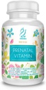 ACTIF Organic Prenatalis Vitamin 25 + Organic Vitamins, 100% Természetes, DHA, EPA, Omega 3, és Organic Herbal Blend - Non-GMO, 90 Count