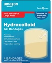 Basic Care Advanced Fast Healing Hydrocholoid Gel Bandages, nagy seb dressing, 4 ct