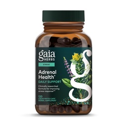 Gaia Herbs Adrenal Health Daily Support - Gyógynövény kiegészítés Ashwagandha, Szent Basil & Schisandra - Segítség fenntartani egészséges energia és stressz szint * - 120 Vegan Liquid Phyto- kapszula (120- napos ellátás)