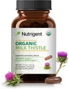 USDA Organic Milk Thistle Supplement 25: 1 kivonat, 8750 mg Erő, Silymarin Supplement 280 mg, Liquid Organic Capsules, Liver Health & Detox Support, Non-GMO, 60 Count