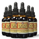 J.CROW ® Lugol oldat jód 2% 2 oz (6 üveg) - Prémium jód és kálium-jodid folyadék, glutén és alkoholmentes természetes brine kivonat, No Expiration - 1200 csepp