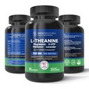 L Theanine 200 mg, Magnézium, 5- HTP & Melatonin - All- in1 L- Theanine Supplement for Stress Relief, Focus & Cognition, Alvás - 60 kapszula