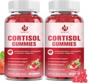 (2 Pack) Cortisol Zusatzgummis für Damen mit Rhodiola Rosea, Ashwagandha, Magnesium, Balanced Cortisol, Zzz Support, Non-GMO,120 Gummies