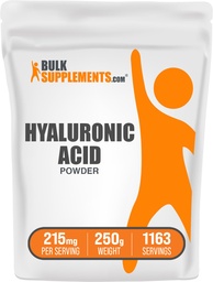 BulkSupplements.com Hyaluronic Acid Powder - mint nátrium Hyaluronate, Hyaluronic Acid Supplements - Food Grade, Gluten Free - 215 mg per Serving, 250g (8.8 Oz) (1x csomag)