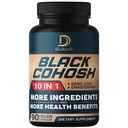 Fekete Cohosh kiegészítés - 3 hónap Menopauza és Immune Health - 12 erős Herb keveréke, beleértve Dong Quai, Chasteberry, Wild Yam, Red Clover, Black Pepper & Egyéb - 90 Vegán kapszula