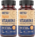 DEVA Vegan Natural Source E-vitamin 400 NE vegyes tokoferolokkal, szójamentes - 90 Veg Caps (2-es csomag)