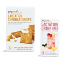 Munchkin ® Milkmakers ® Szoptatás Drink Keverék kiegészítés B-vitamin & Milk Thistle, 14 Count and Lactation Cheddar Crisps szoptató anyák zab és Flax, 6 Count