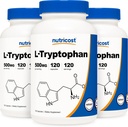 Nutricost L- Tryptophan 500mg, 120 kapszula (3 üveg)
