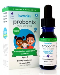 Humarian Probonix Advanced Liquid probiotics for Kids 30 font and Up - 8- Strain Kids Probiotic Drops to Fortify Gut Health, Immunity and More - 30- Day Supply - Tasty Grape Flavor