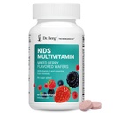 Dr. Berg Kids Chewable Multivitamin (NEM édesített w / Sugar) - Napi multivitamin gyerekeknek, amely magában foglalja 20 Nutritents & Trace Mineral Complex - Mixed Berry Chewable Vitamins for Kid - Red Wafers