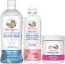 MaryRuth Organics Women 's MultiquelinListeriva Hair Growth, Menopauza Support, & Daily Liquid Multiastic Support, 3- Pack Bundle for Hair Support, Skin Health, Immun Support, Gut Health, and Sleep Support