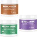 Amla Powder, Green Tea Superfood kiegészítés sütőtök Spice & Indiai egres & Belserberry, Organic, Vegan, 30 Servings