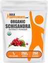 BulkSupplements.com Organic Schisandra Extract Powder - Schisandra Supplement, from Schisandra Berries, Herbal Supplement - Gluten Free - 1g per Serving, 250g (8.8 oz) (Csomagonként 1 db)