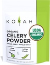 KOYAH - Bio USA Grown Celery Powder (1 Scoop = 1/4 Cup Fresh): 36 Servierungen, Freeze-Dried, Ganz-Stalk Powder