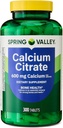 Spring Valley kalcium citrát tabletta étrend-kiegészítő, 600 mg, 300 gróf.