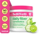 Belli Welli Fiber Supplement für Damen und Herren – Premium Daily Fiber Powder from Organic Acacia with Added Collagen, Electrolytes & Probiotics – No Bloat, Constipation & Gut Health Support (Cucumber)