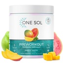 One Sol előzetes edzés a nők számára, fokozott pump & Focus, No Jitters or Crash, Natural Ingredients, 100% Vegan, Gluten Free & Soy Free, (Mango Guava)