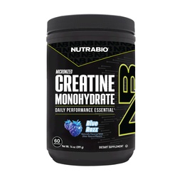 NutraBio tiszta mikronizált kreatin-monohidrát por kiegészítés, Blue Razz (300 g) - Támogatja a tömeges izom energia, helyreállítás, és erő - HPLC tesztelt kreatin por kiegészítés férfiak és nők számára