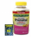 Spring Valley Felnőtt Prenatalis Health Multivitamin DHA & Folic Acid, Gyümölcs, 190 Gumies + Jobb útmutató Vitaminok kiegészítők könyv
