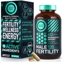 Fertility Supplements for Men Prenatal Vitamin - Maca Root, Ashwagandha, Zinc, Plus Naturals - Conception for Him Men Fertility Vitamins and Male Fertility Support Supplements - 120 Caps for 2 Months
