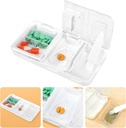 Toplive Portable 3- in1 Pill Cutter and Pill Grinder and Pill Holder, Accurate Easy Cutting, Medication Crusher for Small Big Pills, Vitamin Tablets Splitter for Idős Kölykök Háziállatok, Fehér