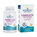 Nordic Naturals Complete Omega, Lemon Flavor - 120 Soft Gels - 565 mg Omega3 - EPA & DHA hozzáadott GLA - Egészséges bőr, Cognition, Pozitív hangulat - Non-GMO - 60 Servings