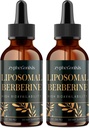 Liposomal Berberine Drops Supplement 3000mg - Magas abszorpciós AMPK Activator, Organic Berberine HCl Complex Ceylon Fahéj & Ginger for Immune & Digestion (4 fl oz)