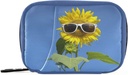 Funny Sunflower Pill Box 7 Day Pill Case Travel Pill Organizer Bag Zipper Portable Weekly Case My Pills Case Compact Size for Vitamin Supplement Holder