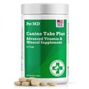 Pet MD - Canine Tabs Plus 365 Count - Advanced Multivitamins for Dogs - Natural Daily Vitamin and Mineral Nutritional Supplement - Máj ízesített rágótabletta