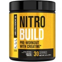 Jacked Factory Nitrosurge build preWorkout with Creatine for Muscle Building - Con Cre Creatine Powder & lift ATP for Intensive Energy, Powerful Pumps, & Endless Endurance - 30 Servings, Arctic White