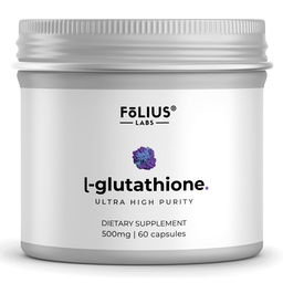 Ultra High Strength L- Glutatione 98% Kiegészítés világító bőr - Collagen kiegészítők nők és férfiak - 500mg koncentrált formula, csökkentett L- Glutation- kiegészítés - 60 kapszula